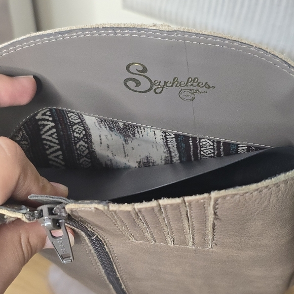 Seychelles Women's Meet Me in The City Tall Leather Boots Stone Size 10 - Picture 3 of 8